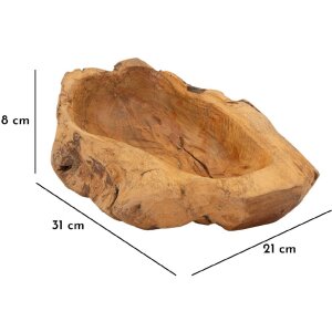 Mauro Ferretti bol decorativ Narro 31x21x8 cm maro