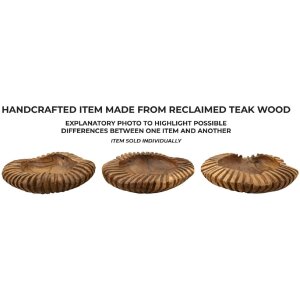 Mauro Ferretti castron decorativ Geris Ø 35x7 cm maro