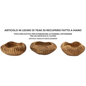 Mauro Ferretti castron decorativ Geris Ø19x8 cm maro