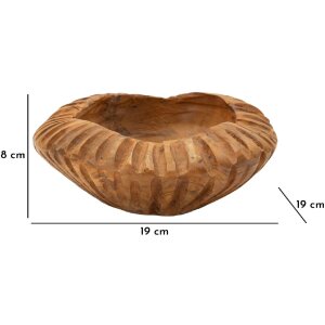 Mauro Ferretti castron decorativ Geris Ø19x8 cm maro