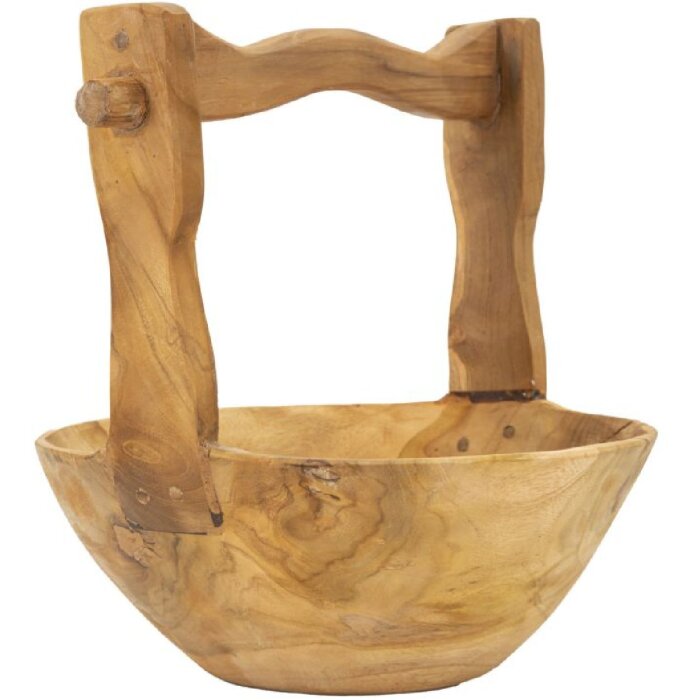 Mauro Ferretti bol decorativ Timbo formă coș 32x25x27 cm maro