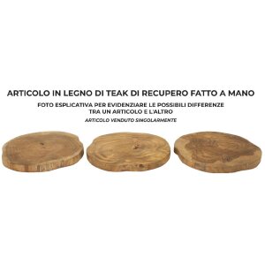 Mauro Ferretti castron decorativ Pokon Ø 25x2 cm maro