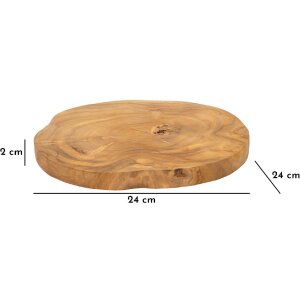 Mauro Ferretti castron decorativ Pokon Ø 25x2 cm maro