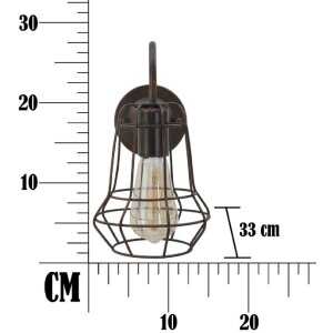 Mauro Ferretti lumina de perete industrial E27 33x15x27.5 cm întuneric