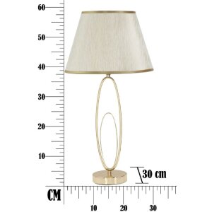 Mauro Ferretti lampă de masă Glam Flush E27 Ø 30x58 cm crem auriu