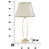 Mauro Ferretti lampă de masă Glam Flush E27 Ø 30x58 cm crem auriu