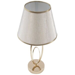 Mauro Ferretti Tischlampe Glam Flush E27 Ø 24x47 cm goldfarben creme