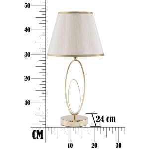 Mauro Ferretti Tischlampe Glam Flush E27 Ø 24x47 cm goldfarben creme