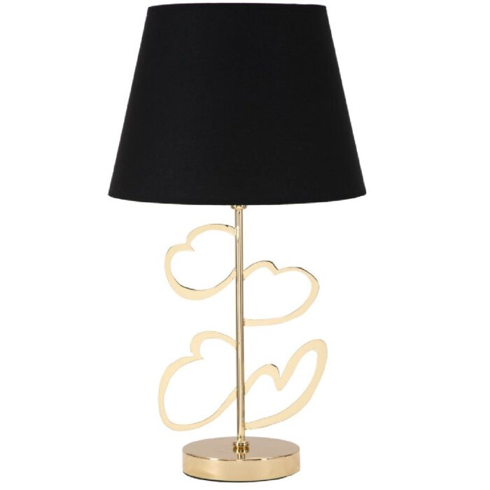 Mauro Ferretti lampă de masă Glam Harts E27 Ø 30x54.5 cm negru auriu