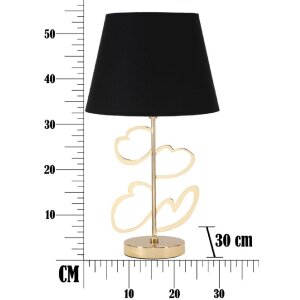 Mauro Ferretti lampă de masă Glam Harts E27 Ø 30x54.5 cm negru auriu