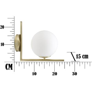 Mauro Ferretti lampă de perete Glamy E14 15x25x22 cm aur alb