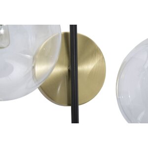 Mauro Ferretti lampă de perete 2 lumini E14 36x24x45 cm auriu negru