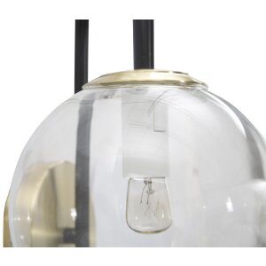 Mauro Ferretti lampă de perete 2 lumini E14 36x24x45 cm auriu negru