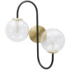 Mauro Ferretti lampă de perete 2 lumini E14 36x24x45 cm auriu negru
