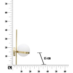 Mauro Ferretti lampă de perete Glamy cerc E14 15x20x40 cm aur alb
