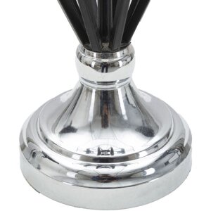 Mauro Ferretti Darky lampă de masă argint E27 Ø 28x56 cm negru argintiu