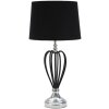 Mauro Ferretti Darky lampă de masă argint E27 Ø 28x56 cm negru argintiu