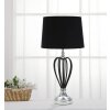 Mauro Ferretti Darky lampă de masă argint E27 Ø 28x56 cm negru argintiu