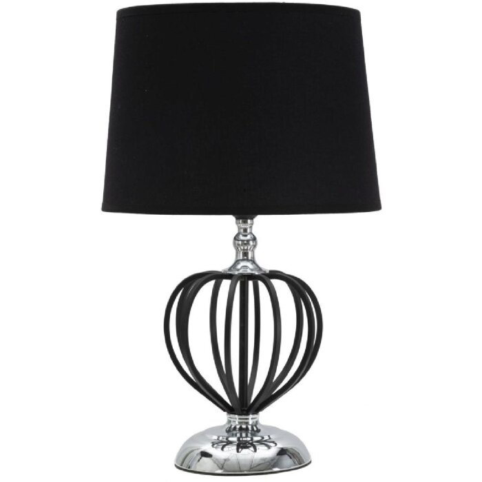 Mauro Ferretti Darky lampă de masă argint E27 Ø 28x44,5 cm negru argintiu