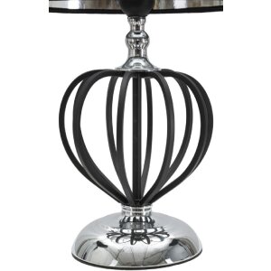 Mauro Ferretti Darky lampă de masă argint E27 Ø 28x44,5 cm negru argintiu