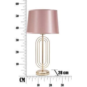 Mauro Ferretti lampă de masă Krista E27 Ø 28x55 cm roz auriu