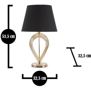 Mauro Ferretti lampă de masă Maxt E27 Ø 32.5x53.5 cm aur negru