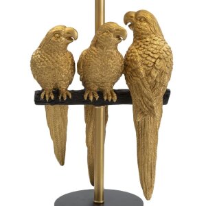 Mauro Ferretti lampă de masă papagali E27 Ø 30x62,5 cm negru auriu