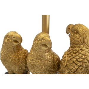 Mauro Ferretti lampă de masă papagali E27 Ø 30x62,5 cm negru auriu