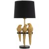 Mauro Ferretti lampă de masă papagali E27 Ø 30x62,5 cm negru auriu