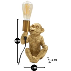 Mauro Ferretti lampă de masă monkey E27 17x14.5x25 cm aur