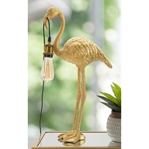 Mauro Ferretti Tischlampe Flamingo E27 37x19x59 cm gold