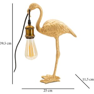 Mauro Ferretti lampă de masă Flamingo E27 13x11.5x39.5 cm aur