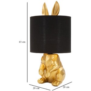 Mauro Ferretti lampă de masă rabbit E27 Ø 20x43 cm aur negru