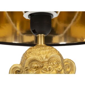 Mauro Ferretti Tischlampe Affenmama E27 Ø 30x49 cm gold schwarz