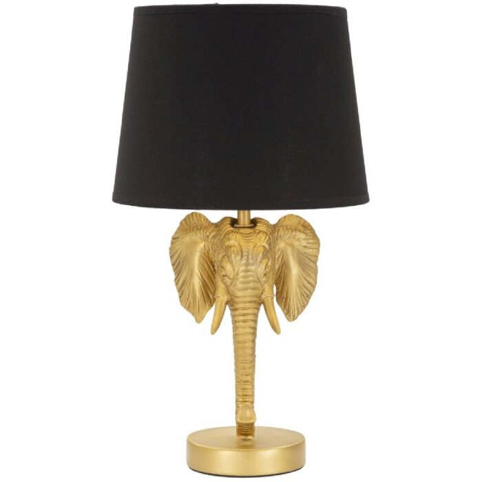 Mauro Ferretti Tischlampe Elefant E27 Ø 25x43 cm gold schwarz