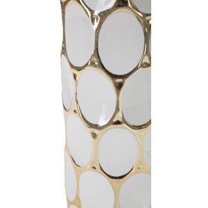 Mauro Ferretti lampă de masă Glam Carv E27 Ø 34.5x56 cm aur alb