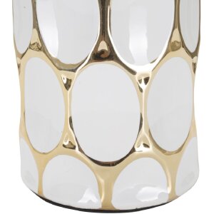 Mauro Ferretti lampă de masă Glam Carv E27 Ø 34.5x56 cm aur alb