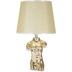 Mauro Ferretti Tischlampe Glam Mann E27 25x42,5 cm gold