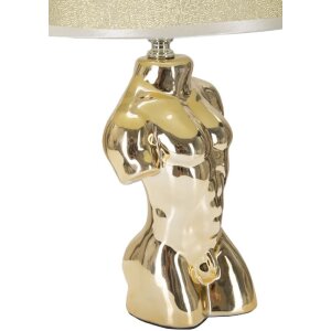 Mauro Ferretti Tischlampe Glam Mann E27 25x42,5 cm gold