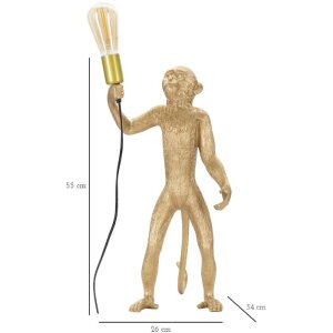 Mauro Ferretti lampă de masă monkey E27 Ø 26x34x55 cm aur