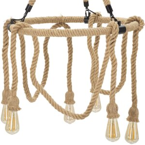 Mauro Ferretti plafonieră frânghie cerc 6-lumini...