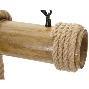 Mauro Ferretti plafonieră bambus frânghie 6-lumină E27 80x15x120 cm maro
