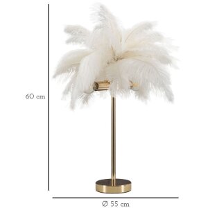 Mauro Ferretti lampă de masă palmier 2-light E14 Ø 40x55 cm aur alb