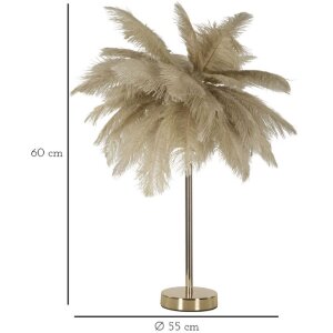 Mauro Ferretti lampă de masă palmier 2-light E14 Ø 55x60 cm camel aur