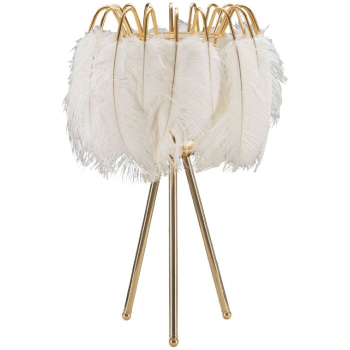 Mauro Ferretti lampă de masă pană suport E27 Ø 40x60 cm aur alb