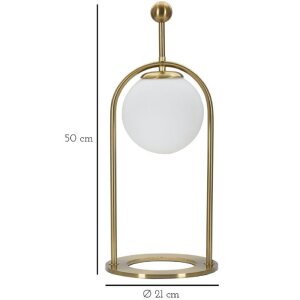 Mauro Ferretti lampă de masă Glamy Arc E14 Ø 21x50 cm aur alb