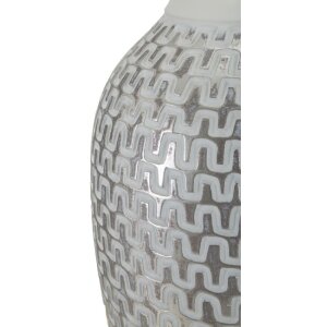 Mauro Ferretti lampă de masă wave E27 Ø 35x65 cm alb argintiu