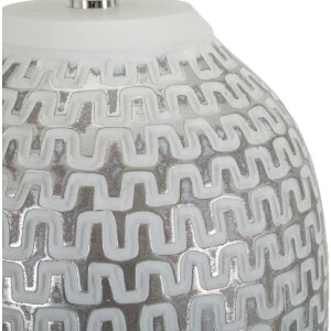 Mauro Ferretti lampă de masă wave E27 Ø 35x65 cm alb argintiu