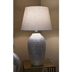 Mauro Ferretti lampă de masă wave E27 Ø 35x65 cm alb argintiu