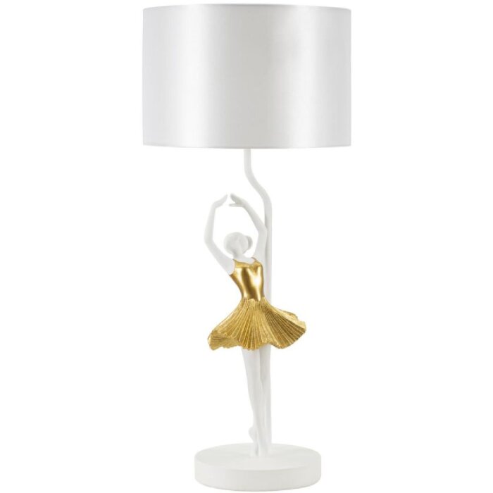 Mauro Ferretti lampă de masă Dancer E27 Ø 28x64 cm aur alb